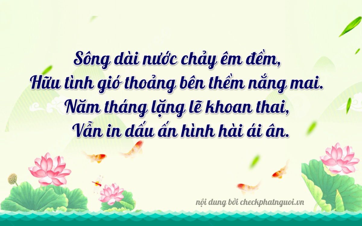 Bài thơ ý nghĩa cho <b>biển số 66C-05608</b> tại website checkphatnguoi.vn