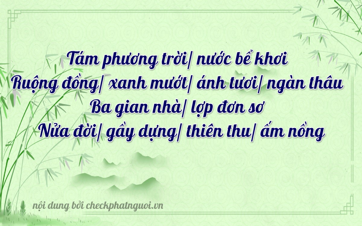 Bài thơ ý nghĩa cho <b>biển số 66C-07036</b> tại website checkphatnguoi.vn