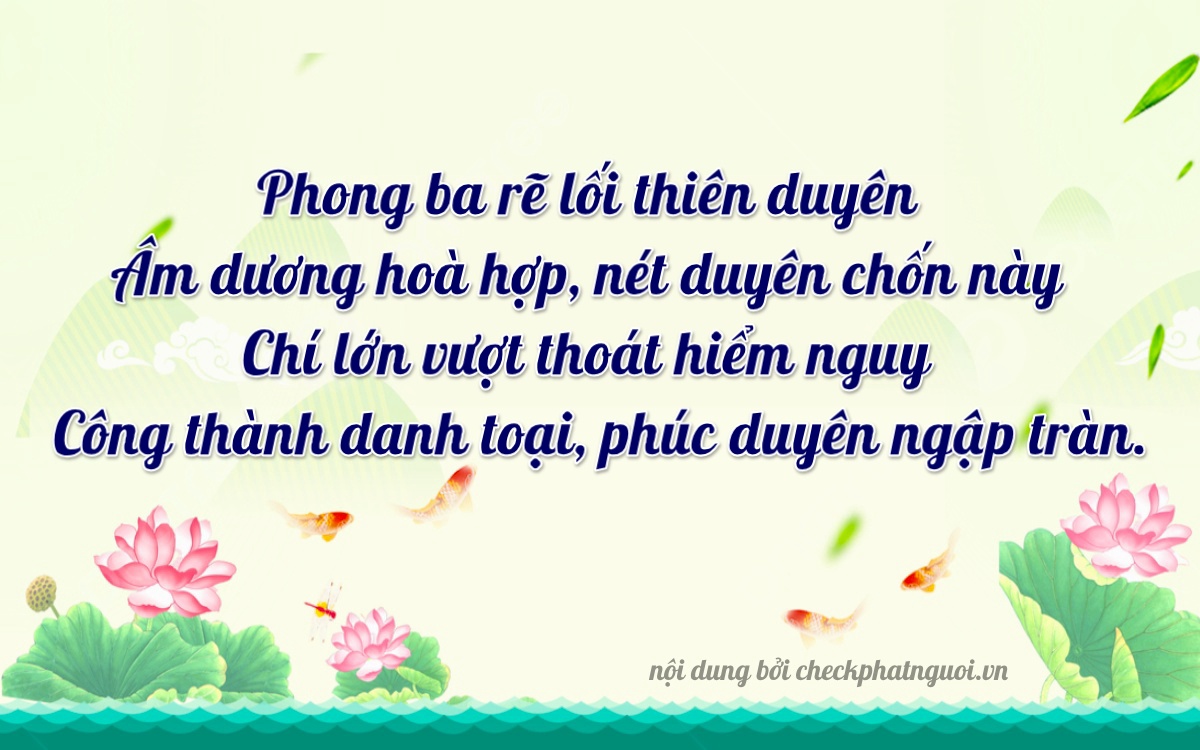 Bài thơ ý nghĩa cho <b>biển số 66C-09529</b> tại website checkphatnguoi.vn