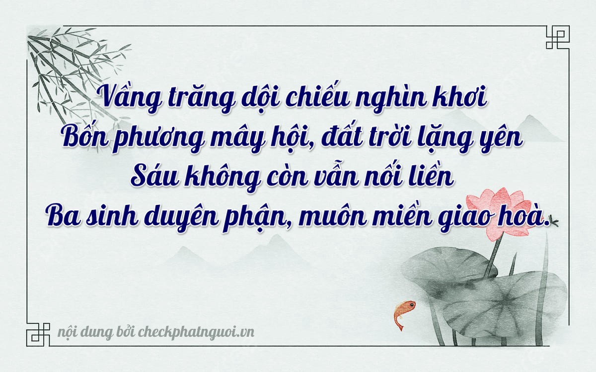 Bài thơ ý nghĩa cho <b>biển số 66C1-05463</b> tại website checkphatnguoi.vn