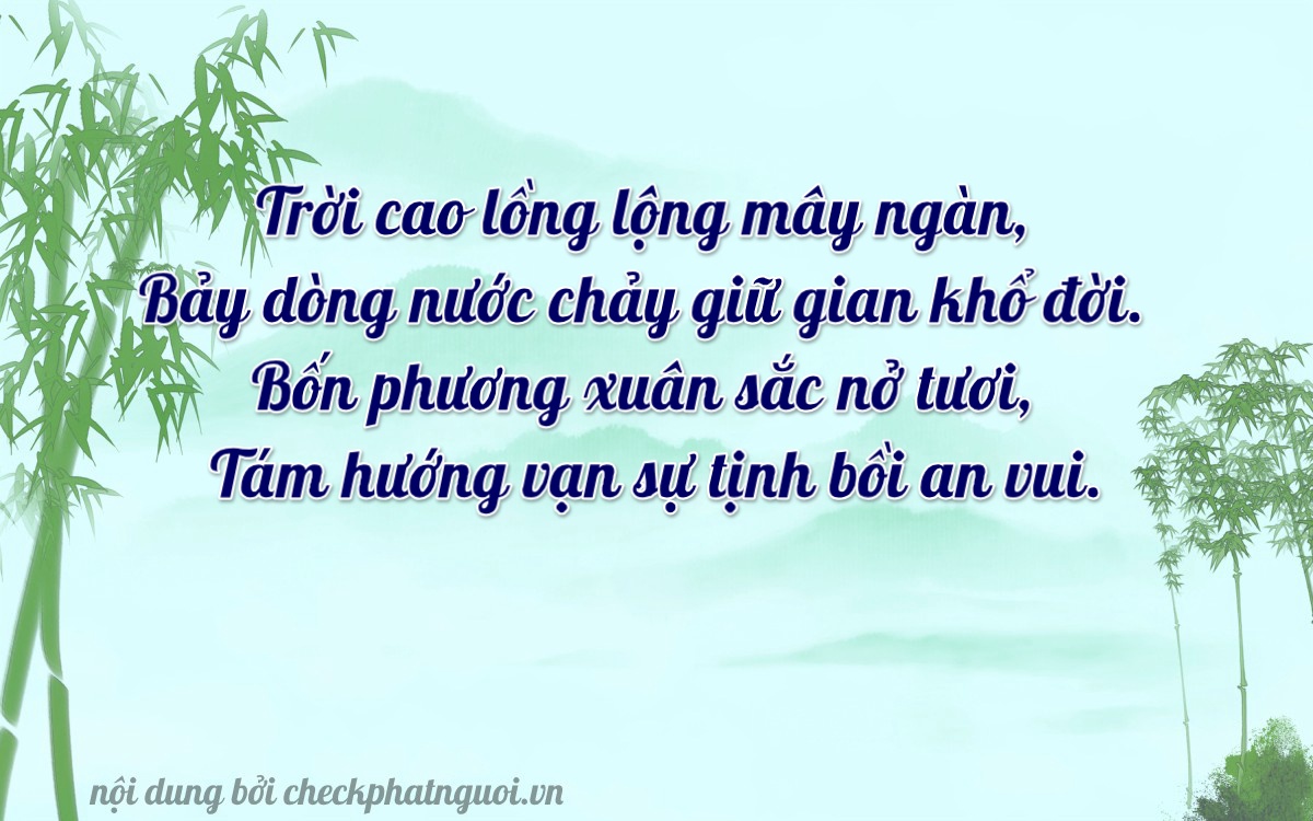 Bài thơ ý nghĩa cho <b>biển số 66C1-07448</b> tại website checkphatnguoi.vn