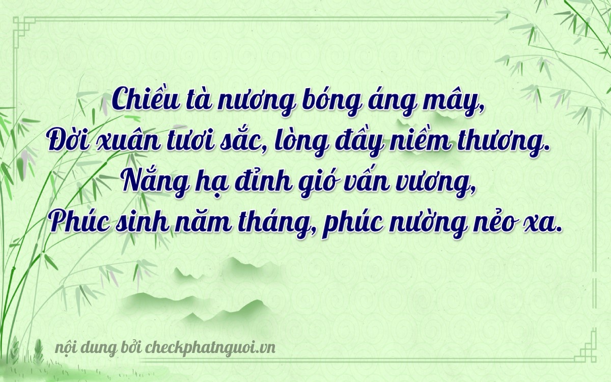 Bài thơ ý nghĩa cho <b>biển số 66C1-27056</b> tại website checkphatnguoi.vn