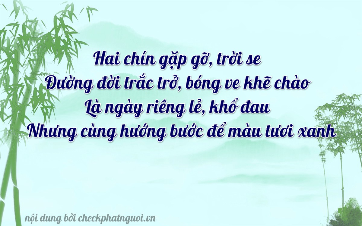 Bài thơ ý nghĩa cho <b>biển số 66C1-29215</b> tại website checkphatnguoi.vn