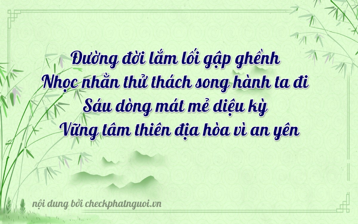 Bài thơ ý nghĩa cho <b>biển số 66C1-64361</b> tại website checkphatnguoi.vn