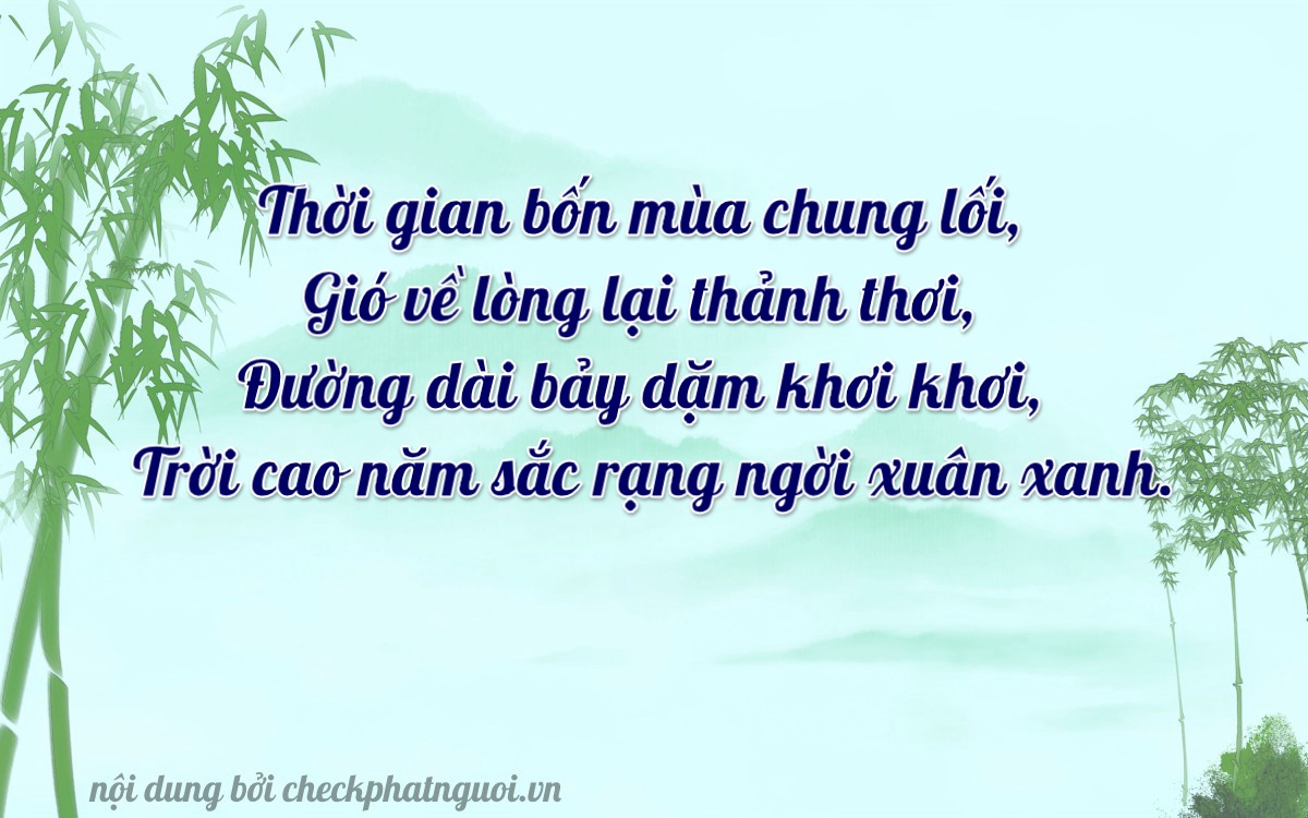 Bài thơ ý nghĩa cho <b>biển số 66CA-04175</b> tại website checkphatnguoi.vn