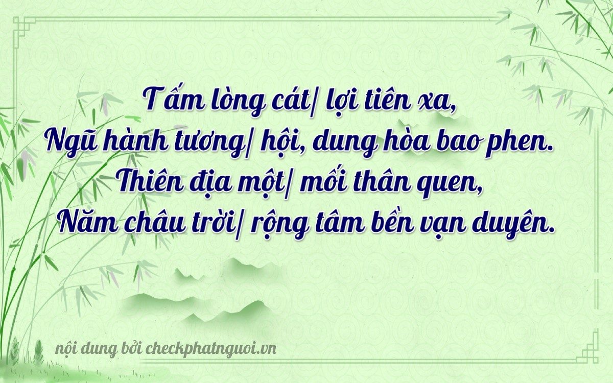 Bài thơ ý nghĩa cho <b>biển số 66CA-05175</b> tại website checkphatnguoi.vn