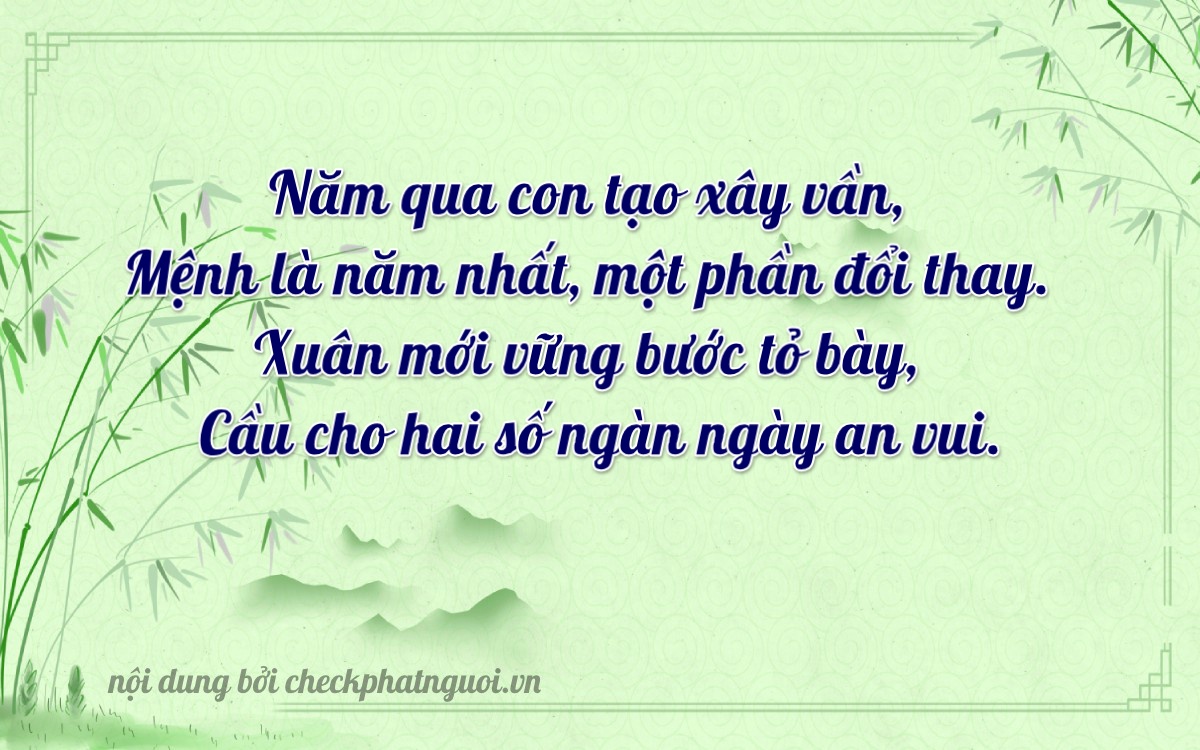 Bài thơ ý nghĩa cho <b>biển số 66CA-15231</b> tại website checkphatnguoi.vn