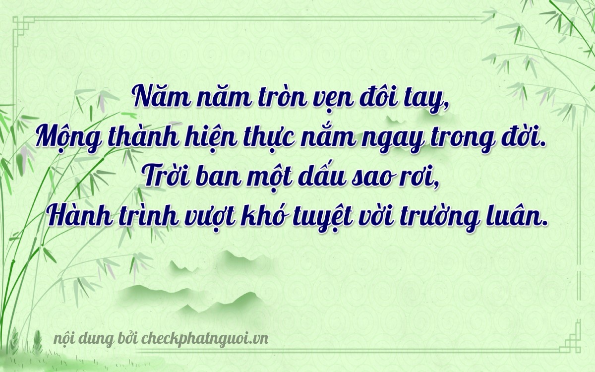 Bài thơ ý nghĩa cho <b>biển số 66F1-56031</b> tại website checkphatnguoi.vn