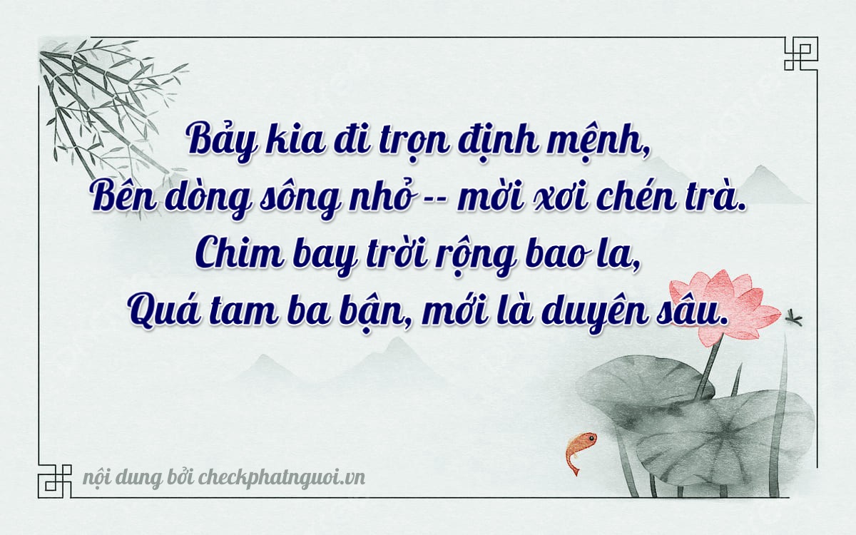 Bài thơ ý nghĩa cho <b>biển số 66F1-67249</b> tại website checkphatnguoi.vn