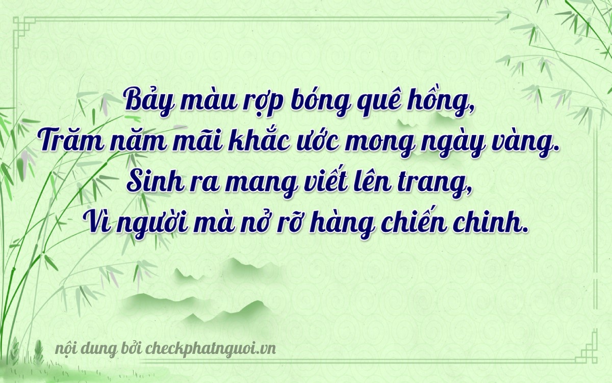 Bài thơ ý nghĩa cho <b>biển số 66F1-75560</b> tại website checkphatnguoi.vn