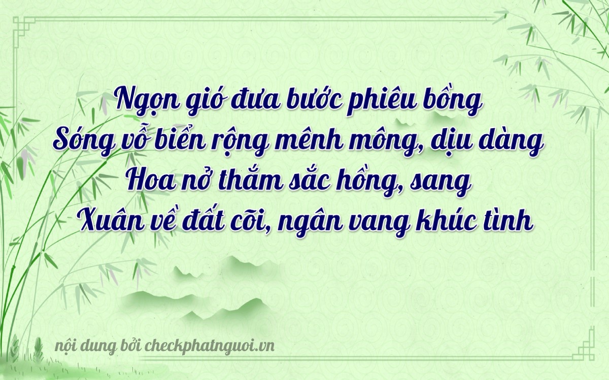 Bài thơ ý nghĩa cho <b>biển số 66F1-90845</b> tại website checkphatnguoi.vn