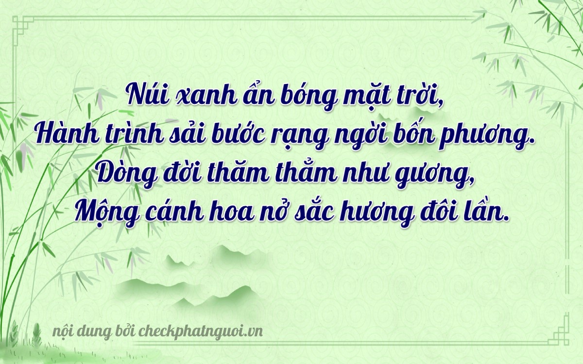 Bài thơ ý nghĩa cho <b>biển số 66F1-92277</b> tại website checkphatnguoi.vn