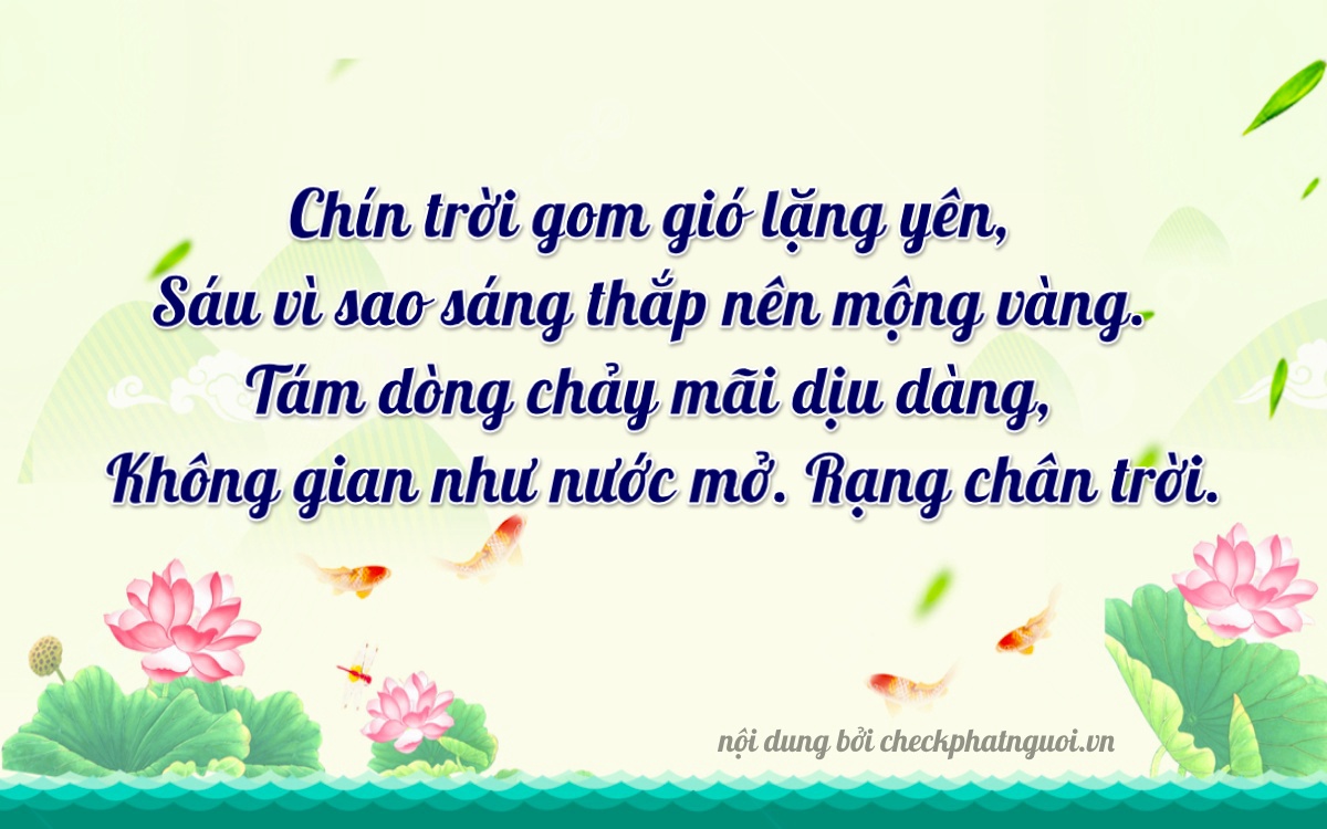 Bài thơ ý nghĩa cho <b>biển số 66F1-96800</b> tại website checkphatnguoi.vn