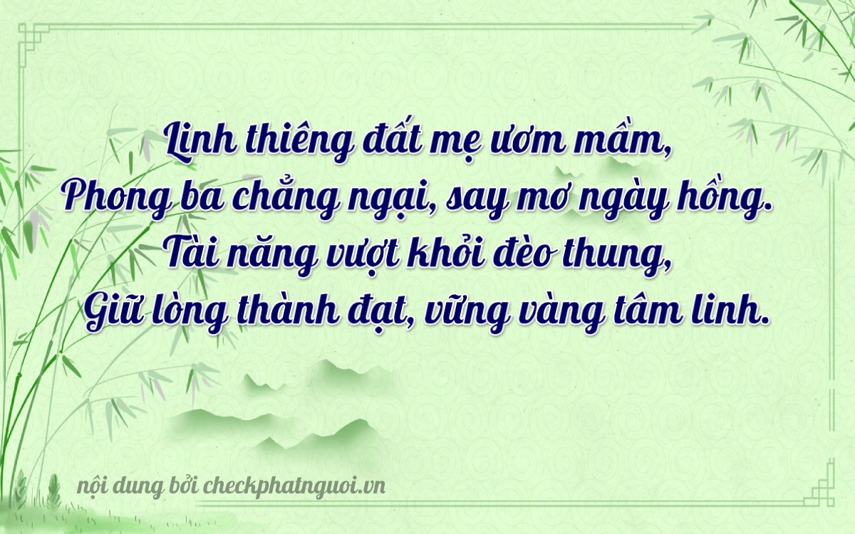 Bài thơ ý nghĩa cho <b>biển số 66F2-01519</b> tại website checkphatnguoi.vn
