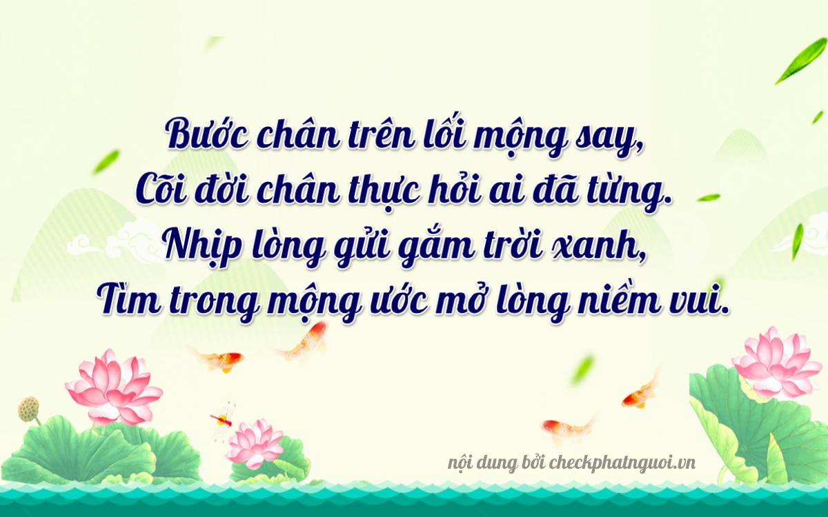 Bài thơ ý nghĩa cho <b>biển số 66F2-01757</b> tại website checkphatnguoi.vn