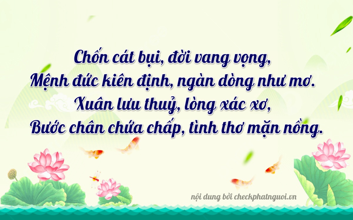 Bài thơ ý nghĩa cho <b>biển số 66F2-04041</b> tại website checkphatnguoi.vn