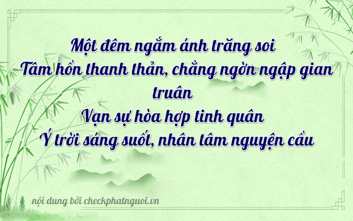 Bài thơ ý nghĩa cho <b>biển số 66F2-10231</b> tại website checkphatnguoi.vn