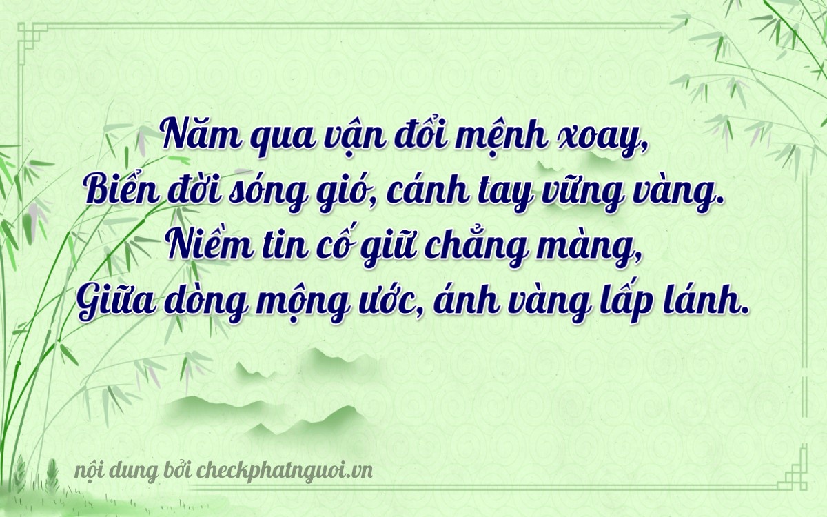 Bài thơ ý nghĩa cho <b>biển số 66F-51990</b> tại website checkphatnguoi.vn