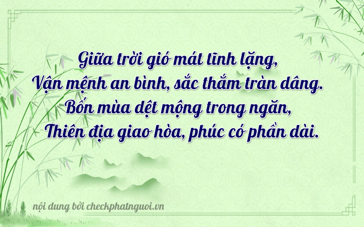 Bài thơ ý nghĩa cho <b>biển số 66FA-11866</b> tại website checkphatnguoi.vn