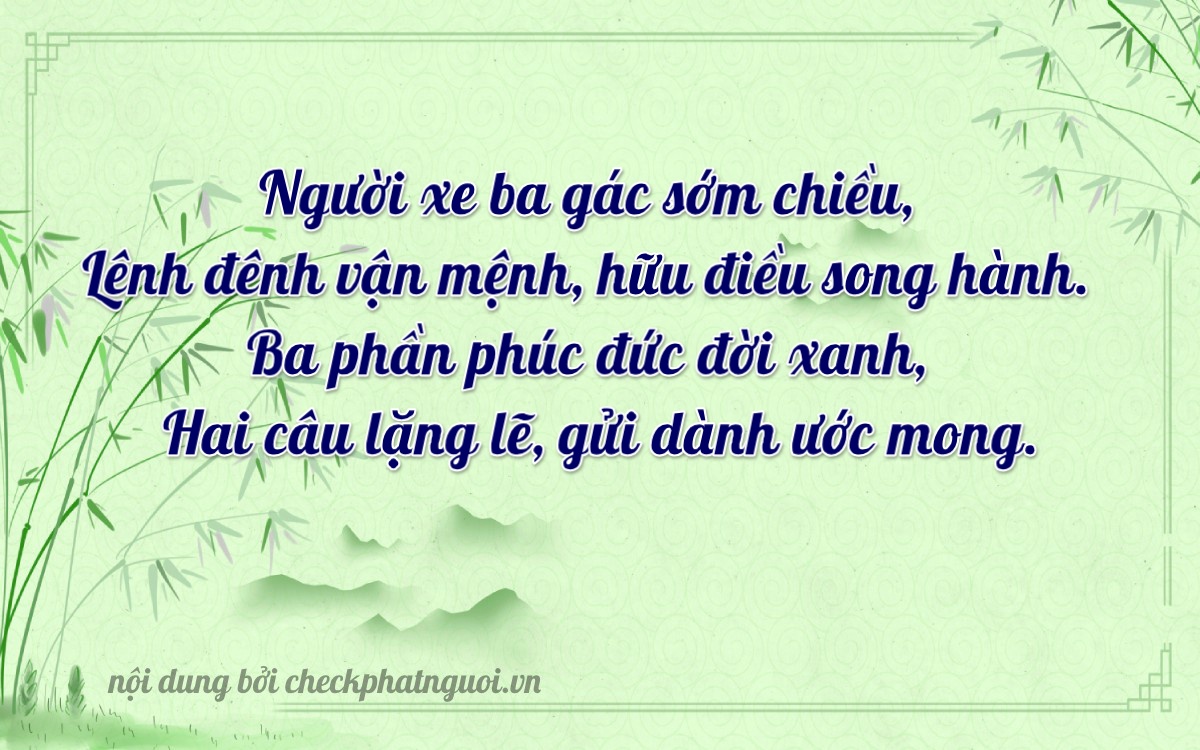 Bài thơ ý nghĩa cho <b>biển số 66FA-23332</b> tại website checkphatnguoi.vn