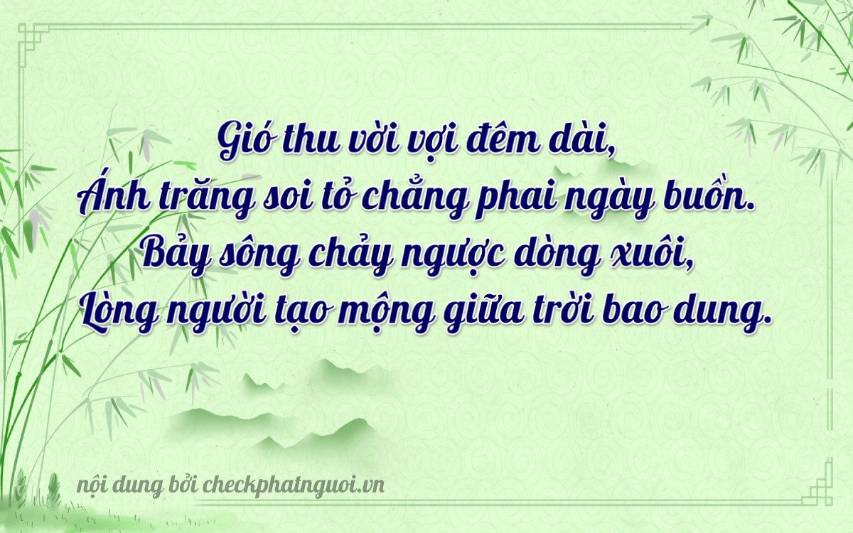 Bài thơ ý nghĩa cho <b>biển số 66G-00785</b> tại website checkphatnguoi.vn
