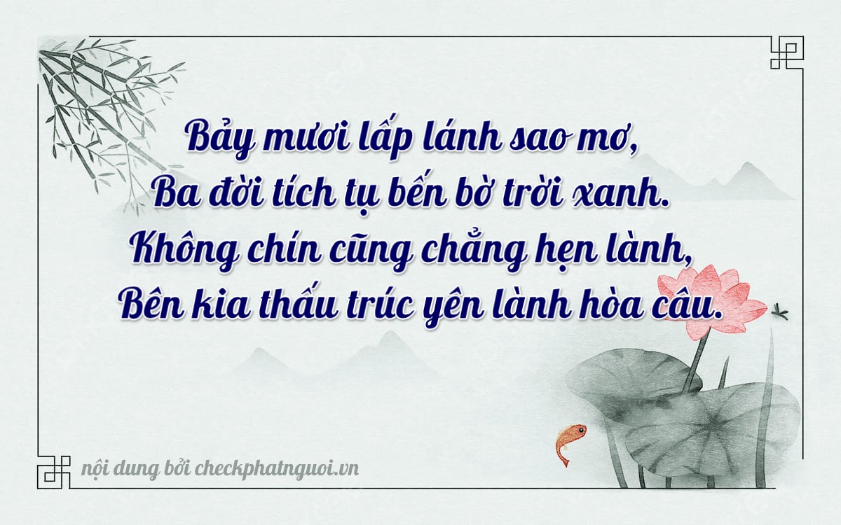 Bài thơ ý nghĩa cho <b>biển số 66G1-73093</b> tại website checkphatnguoi.vn