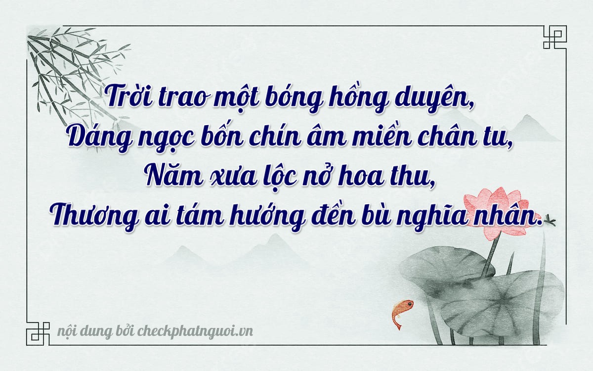 Bài thơ ý nghĩa cho <b>biển số 66GA-13849</b> tại website checkphatnguoi.vn