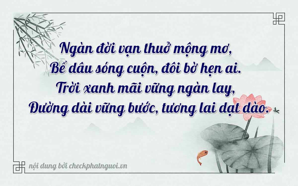 Bài thơ ý nghĩa cho <b>biển số 66H-01318</b> tại website checkphatnguoi.vn