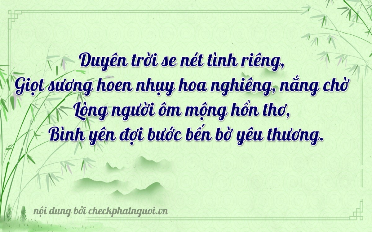 Bài thơ ý nghĩa cho <b>biển số 66H-02564</b> tại website checkphatnguoi.vn
