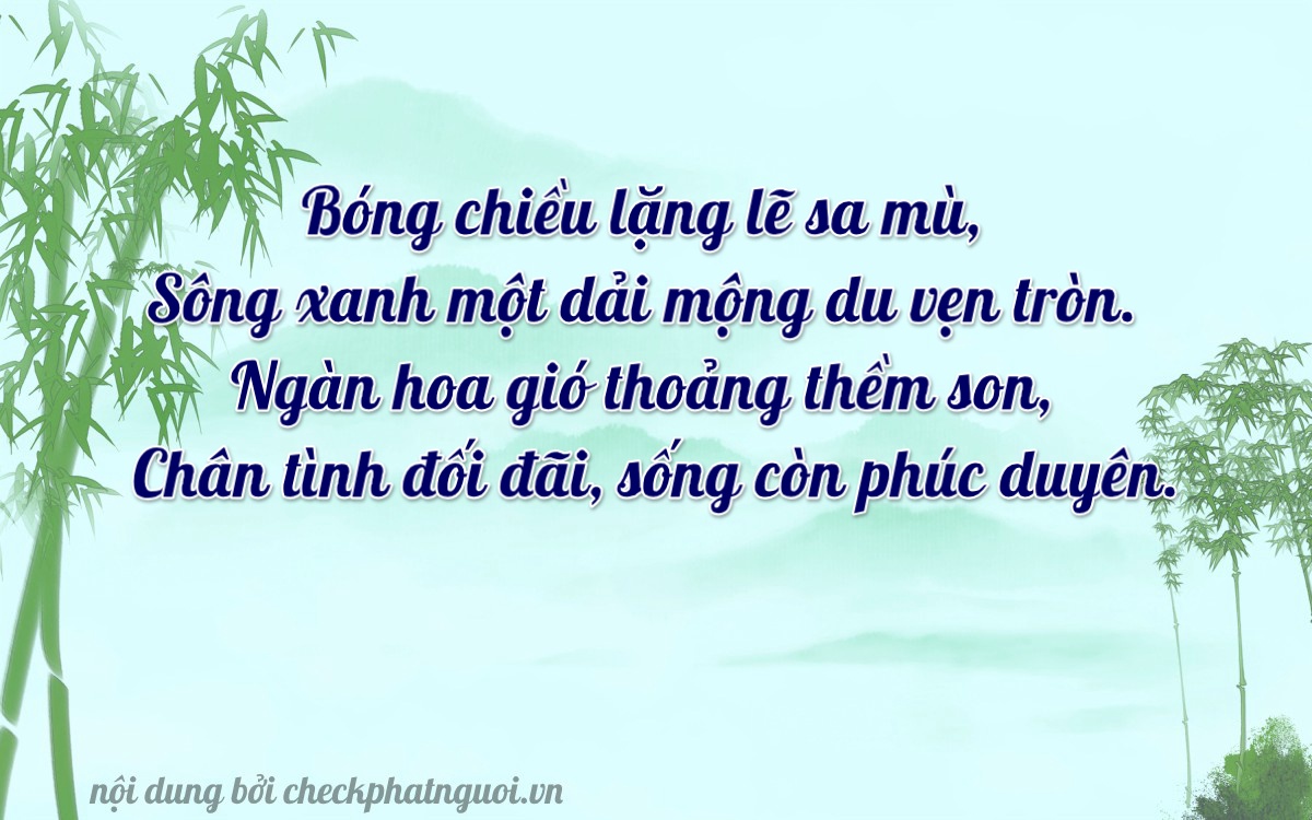 Bài thơ ý nghĩa cho <b>biển số 66H-03177</b> tại website checkphatnguoi.vn