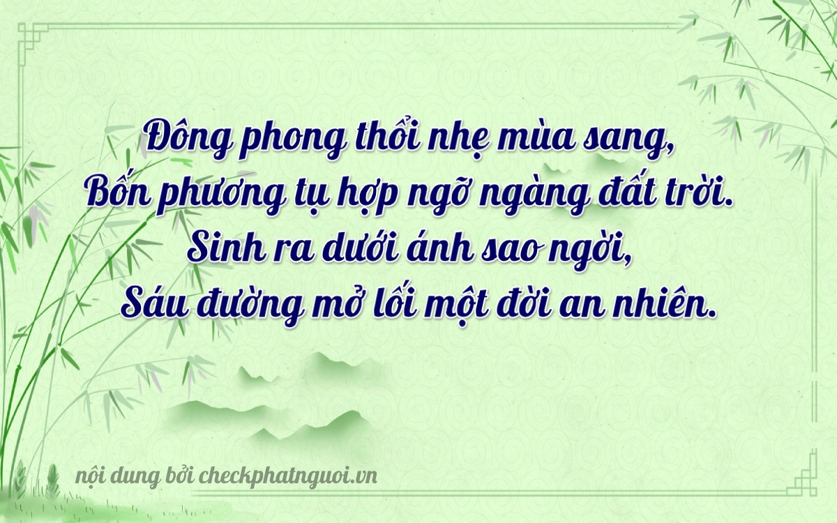 Bài thơ ý nghĩa cho <b>biển số 66H-05563</b> tại website checkphatnguoi.vn