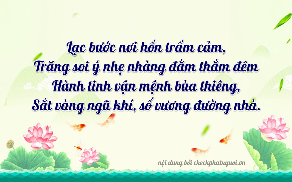 Bài thơ ý nghĩa cho <b>biển số 66H1-20641</b> tại website checkphatnguoi.vn