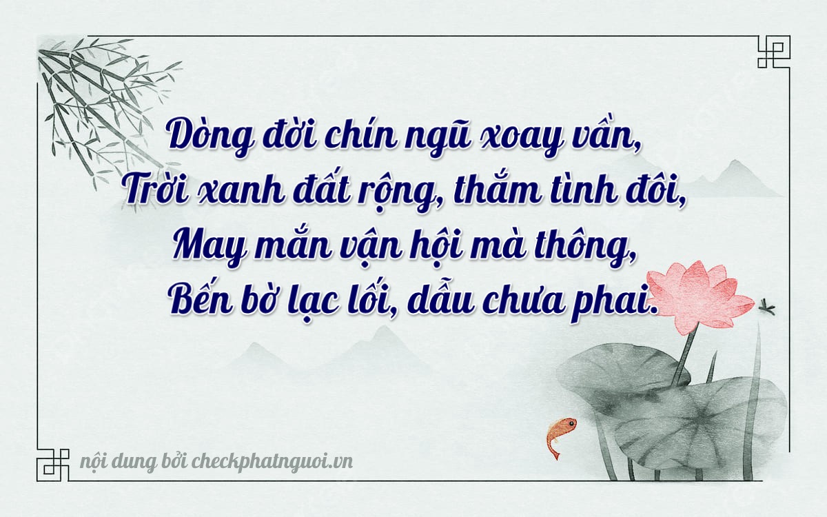 Bài thơ ý nghĩa cho <b>biển số 66H1-45429</b> tại website checkphatnguoi.vn