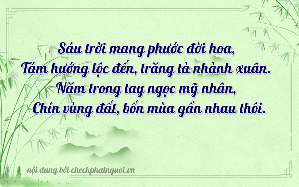 Bài thơ ý nghĩa cho <b>biển số 66H-68589</b> tại website checkphatnguoi.vn