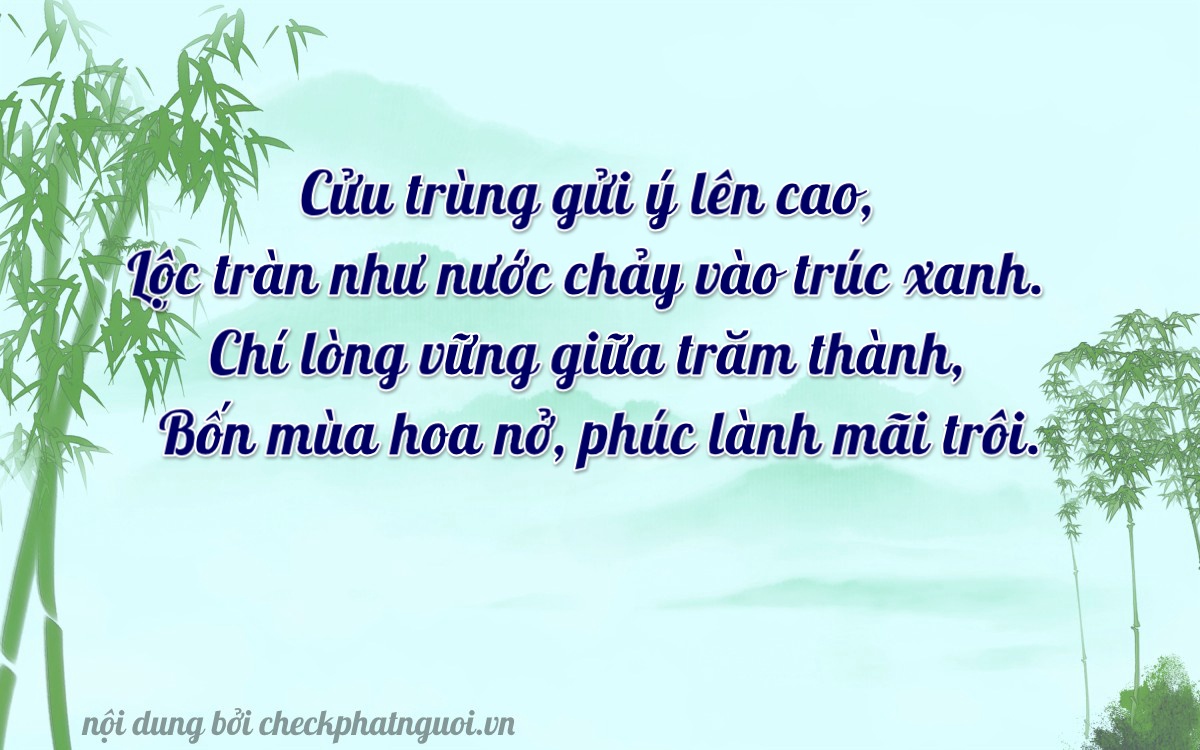 Bài thơ ý nghĩa cho <b>biển số 66K1-09674</b> tại website checkphatnguoi.vn