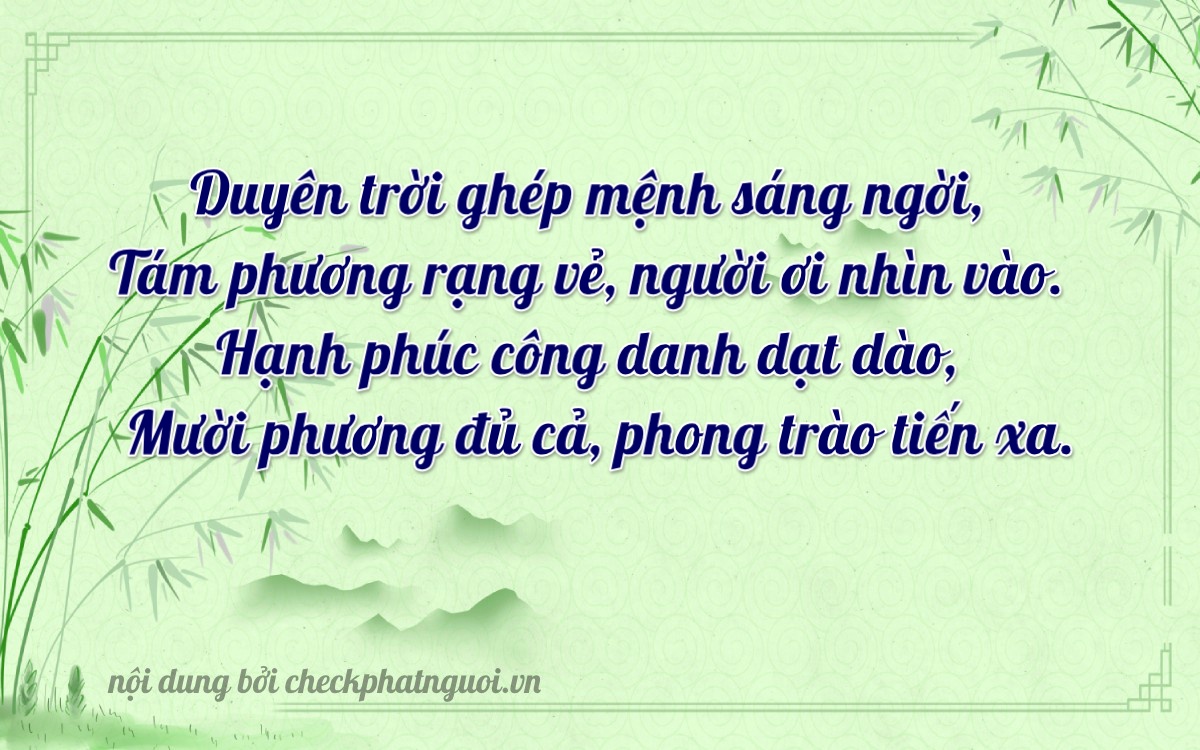 Bài thơ ý nghĩa cho <b>biển số 66K1-20817</b> tại website checkphatnguoi.vn