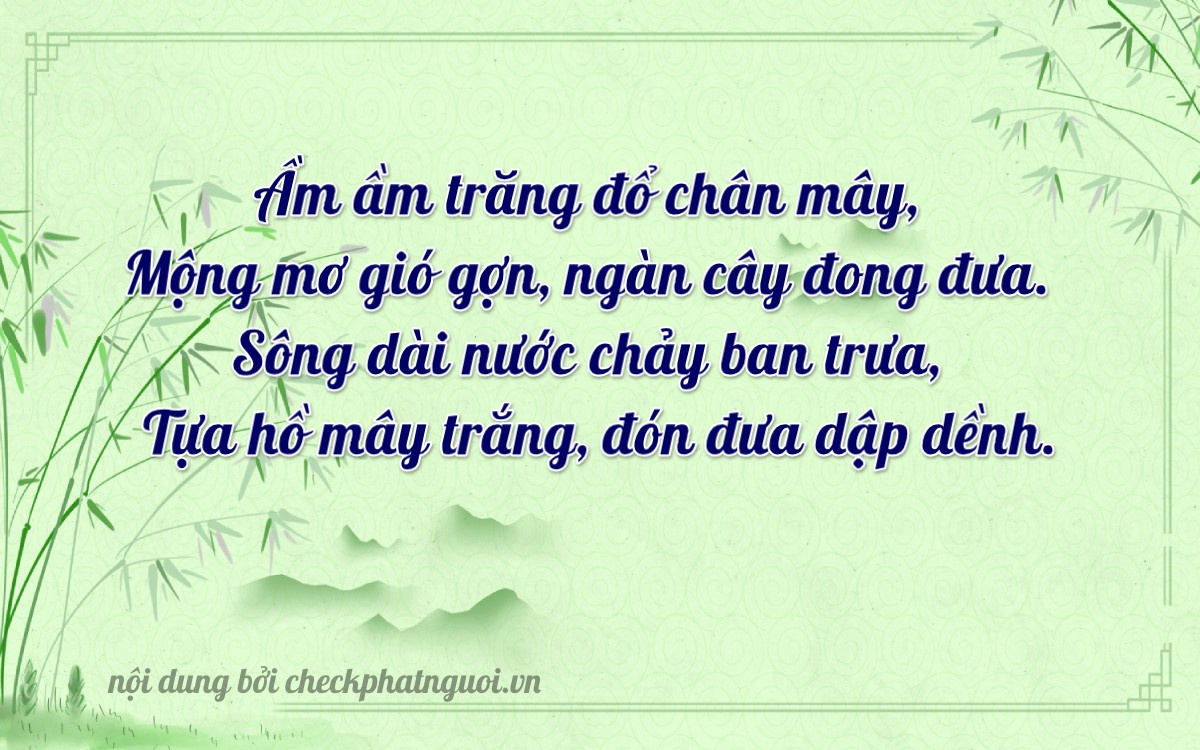 Bài thơ ý nghĩa cho <b>biển số 66K-56309</b> tại website checkphatnguoi.vn