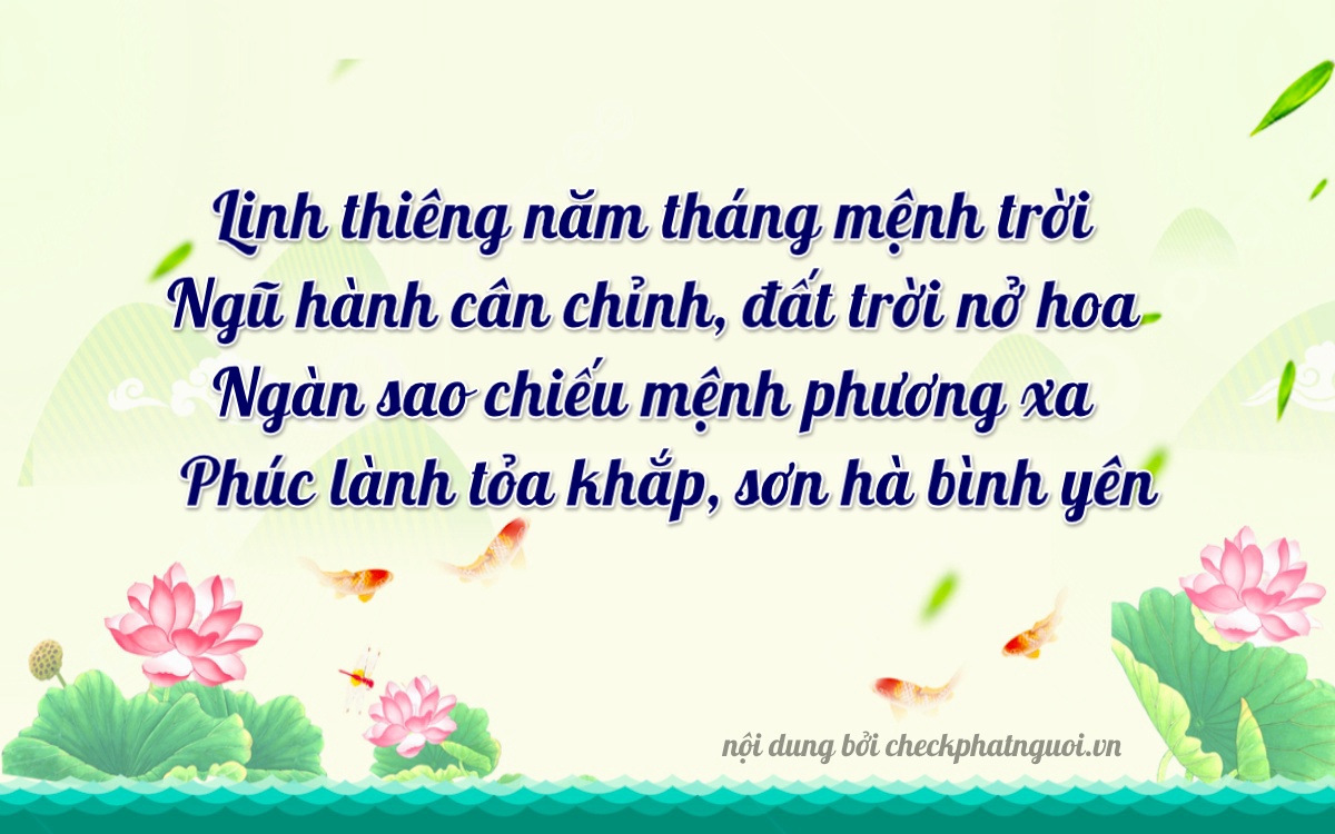 Bài thơ ý nghĩa cho <b>biển số 66KA-00540</b> tại website checkphatnguoi.vn