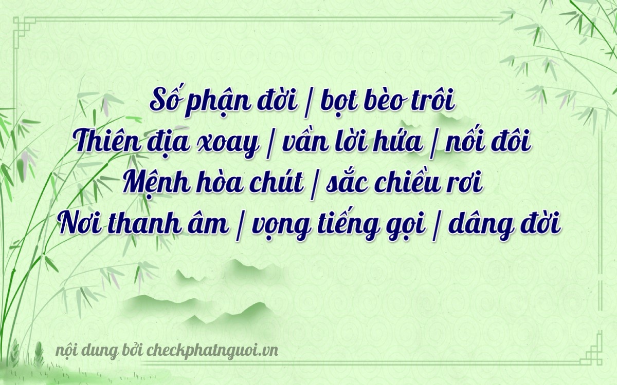 Bài thơ ý nghĩa cho <b>biển số 66L1-02556</b> tại website checkphatnguoi.vn