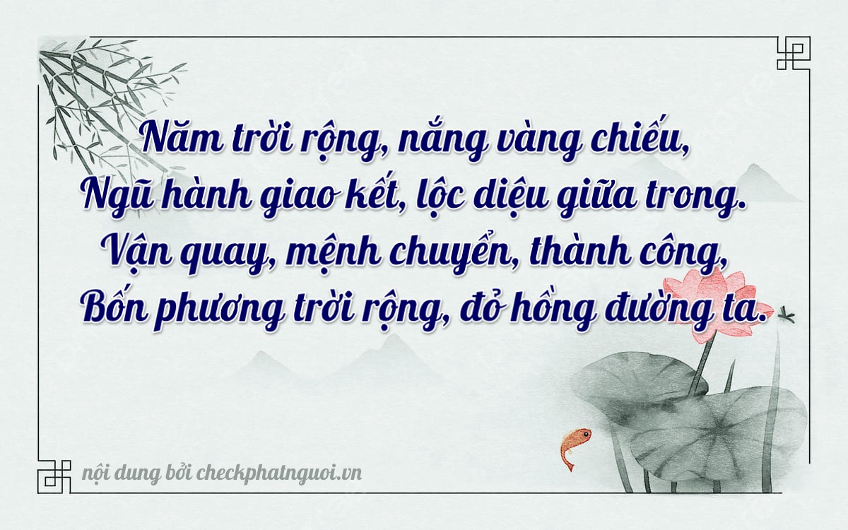 Bài thơ ý nghĩa cho <b>biển số 66L1-59534</b> tại website checkphatnguoi.vn