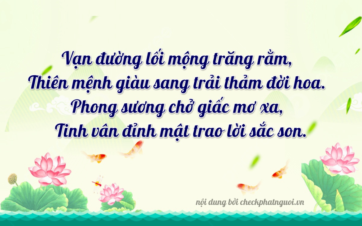 Bài thơ ý nghĩa cho <b>biển số 66LA-21773</b> tại website checkphatnguoi.vn