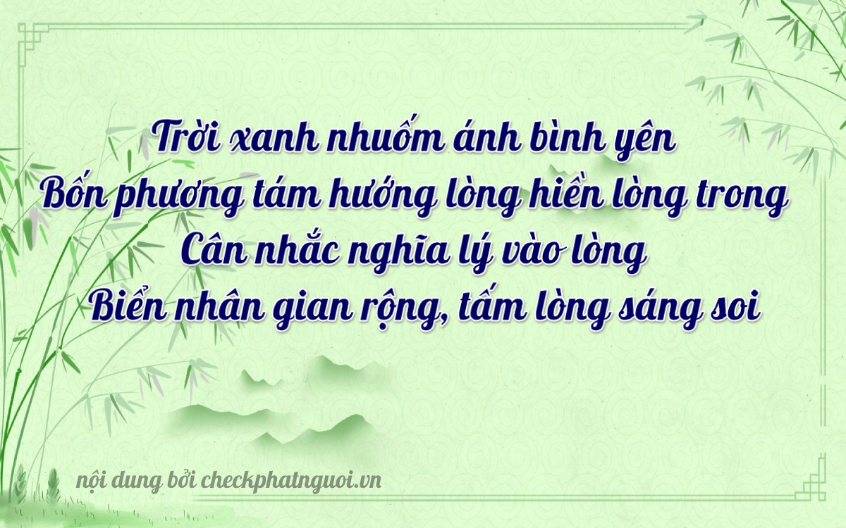 Bài thơ ý nghĩa cho <b>biển số 66M1-49156</b> tại website checkphatnguoi.vn