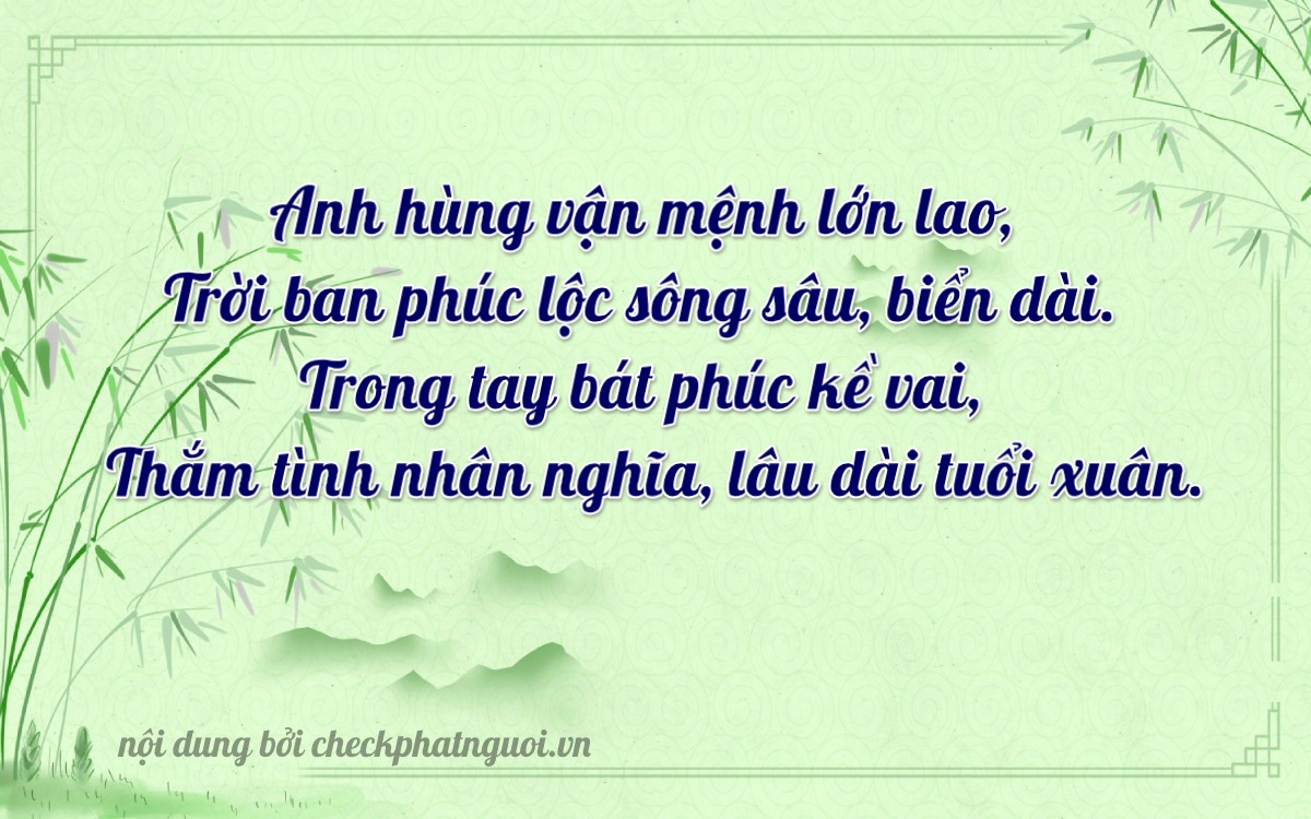 Bài thơ ý nghĩa cho <b>biển số 66MA-16208</b> tại website checkphatnguoi.vn