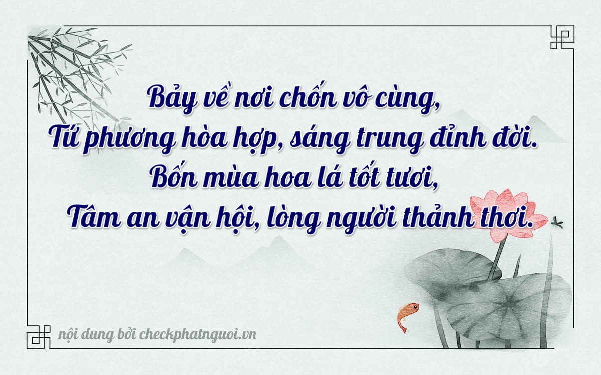 Bài thơ ý nghĩa cho <b>biển số 66N1-27471</b> tại website checkphatnguoi.vn