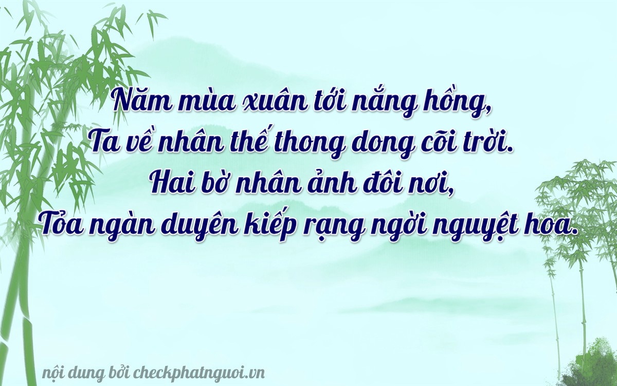 Bài thơ ý nghĩa cho <b>biển số 66N1-57202</b> tại website checkphatnguoi.vn