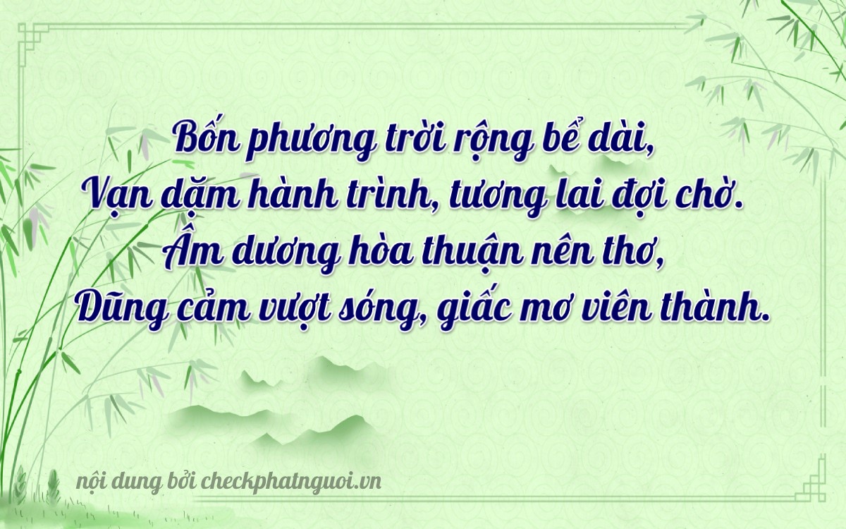 Bài thơ ý nghĩa cho <b>biển số 66N-54093</b> tại website checkphatnguoi.vn