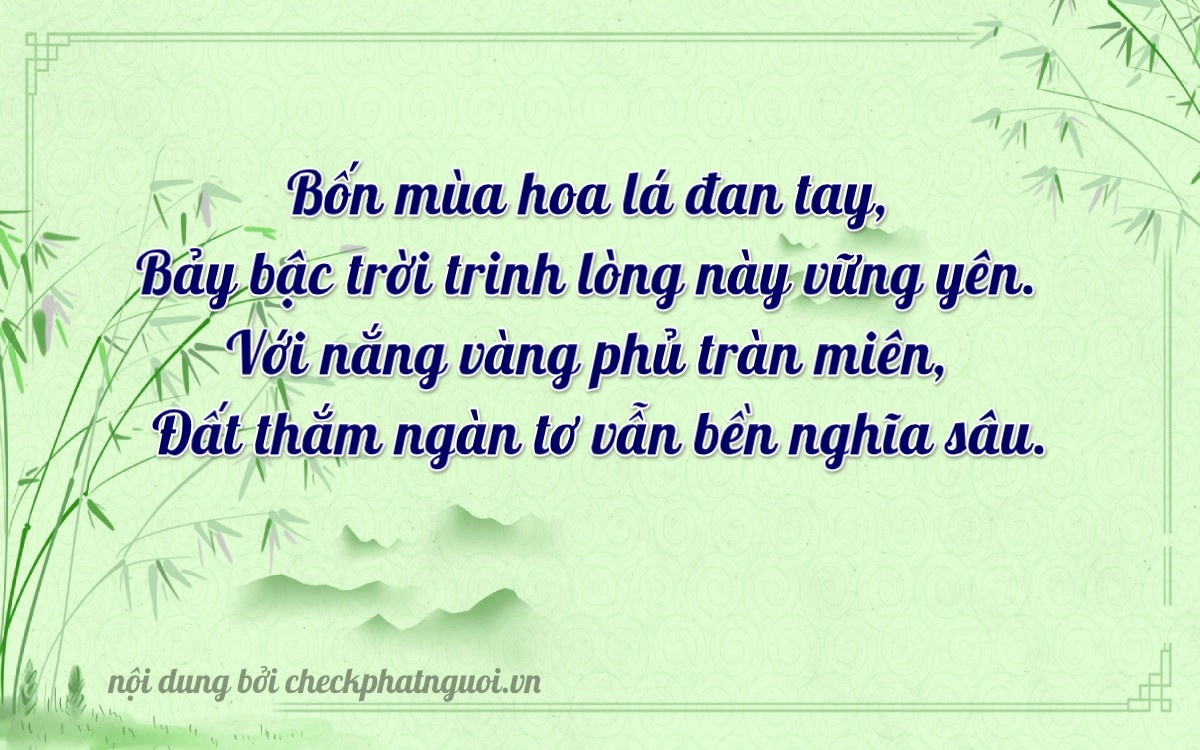 Bài thơ ý nghĩa cho <b>biển số 66N-74664</b> tại website checkphatnguoi.vn