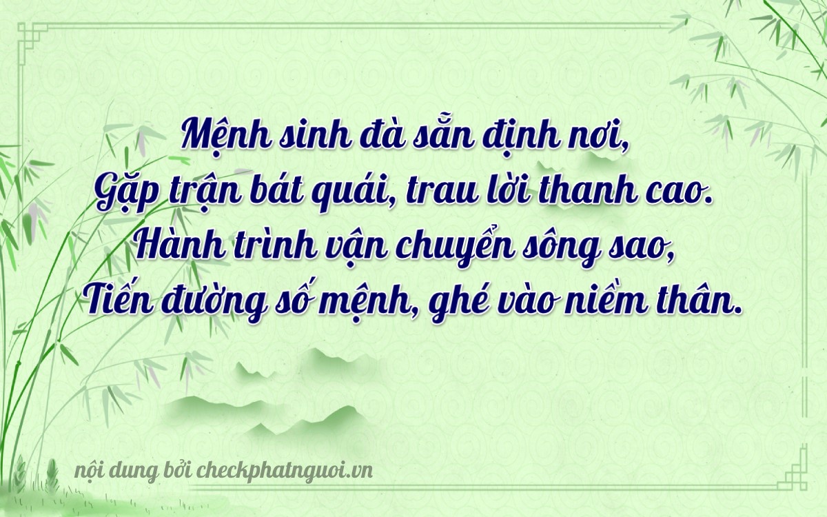 Bài thơ ý nghĩa cho <b>biển số 66N-87897</b> tại website checkphatnguoi.vn