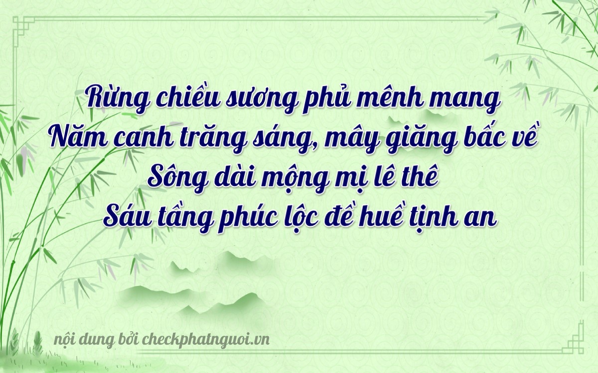 Bài thơ ý nghĩa cho <b>biển số 66NA-05386</b> tại website checkphatnguoi.vn