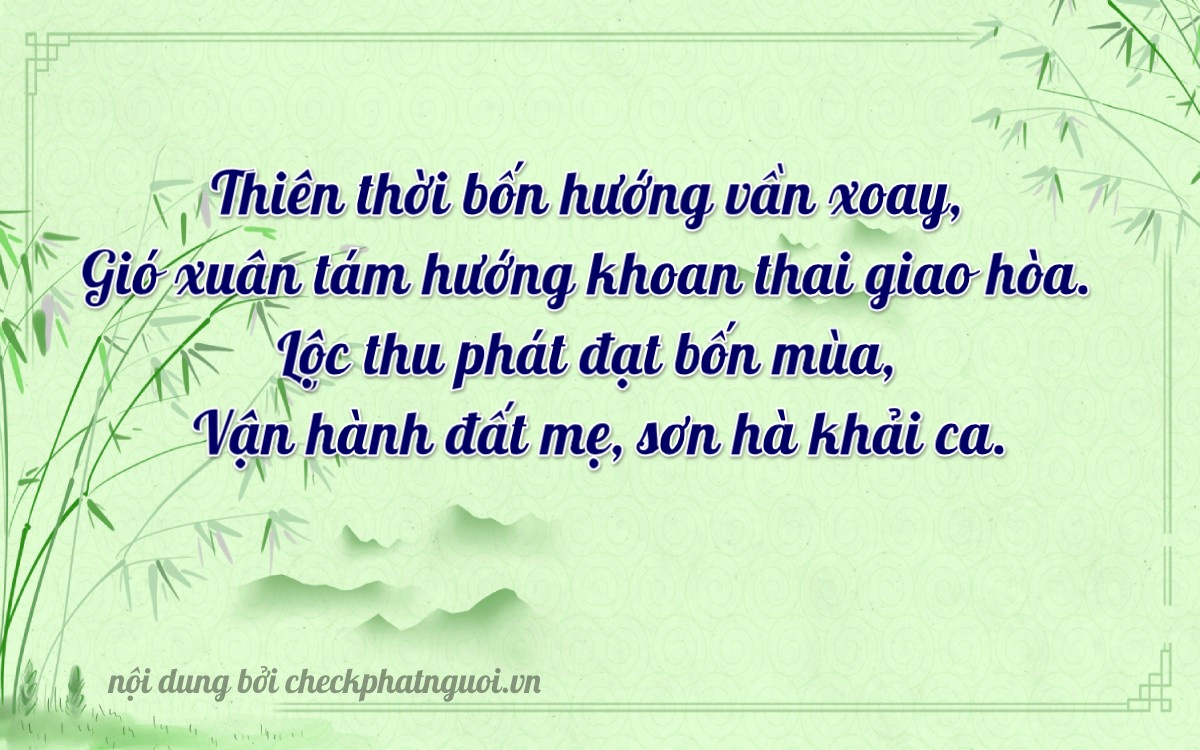 Bài thơ ý nghĩa cho <b>biển số 66P1-40168</b> tại website checkphatnguoi.vn